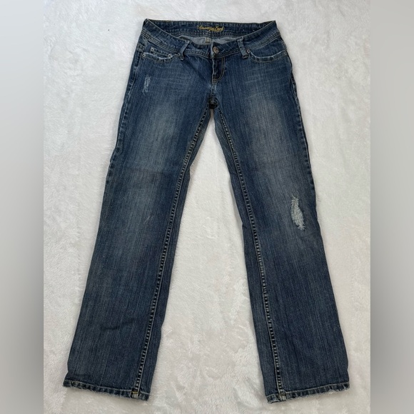 American Eagle Outfitters DistressedBlue Jeans Size 4 Regular - Picture 1 of 10